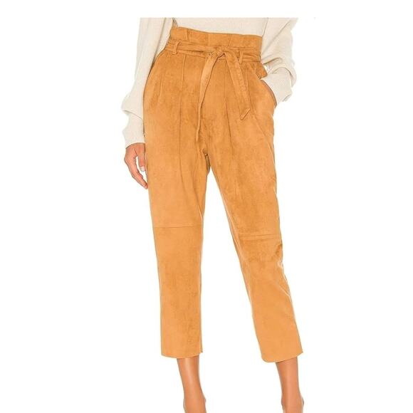 New ~ FREE PEOPLE ~ Nightfall Vegan -Suede Pants Size 6 GORGEOUS FALL - Picture 1 of 9